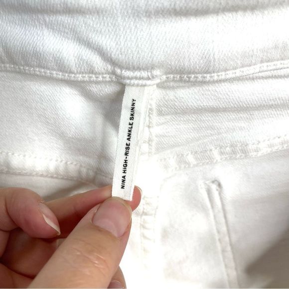 Rag & Bone Nina High Rise Ankle Skinny 5 Button White Jeans Size 28 - Picture 4 of 11